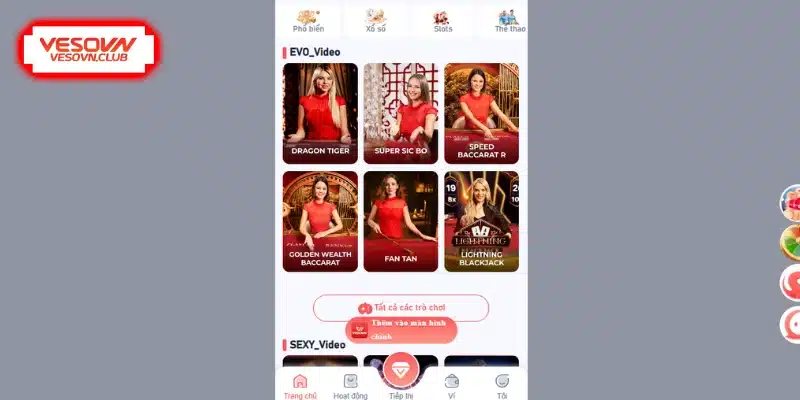 Sản phẩm trò chơi casino nổi bật